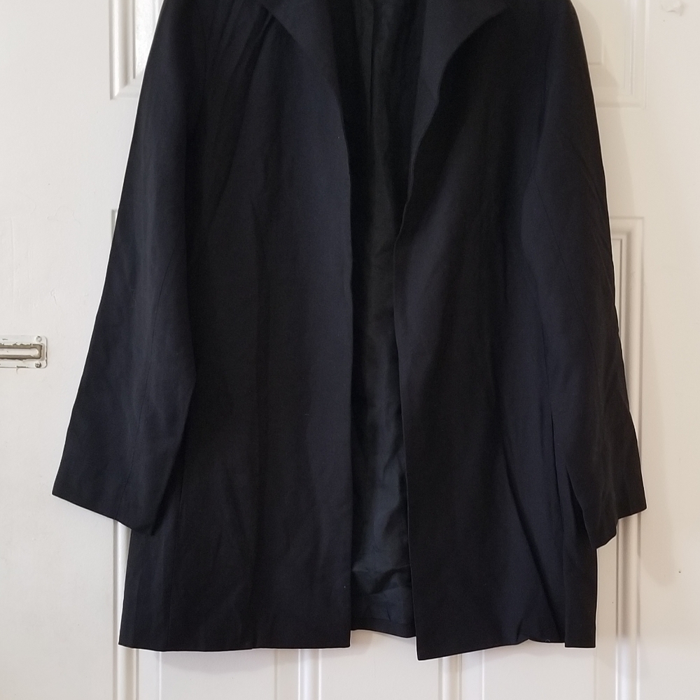 Vintage Eileen Fisher Open Front Black Blazer - Picture 3 of 7